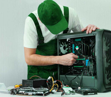PCMaster Pro Technician repairing gaming PC