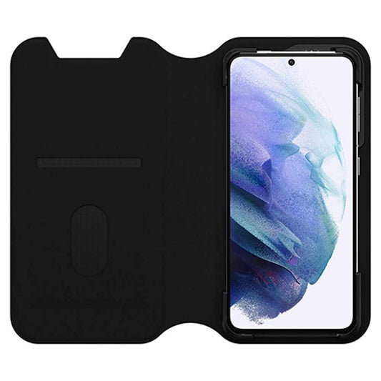 Otterbox - Strada Via PU Leather Folio Black Night for Samsung Galaxy S21
