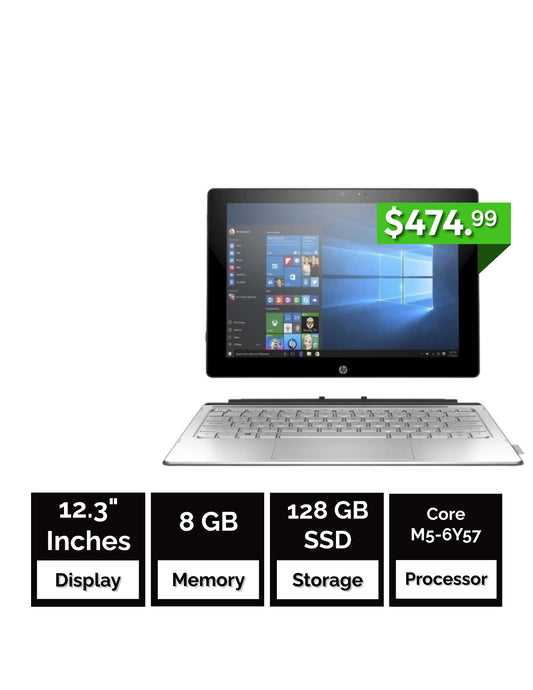 HP Elite X2 1012 - Core M5 - 8GB RAM - 180GB SSD